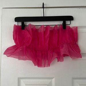 SHEIN Pink Ruffle Tube Top